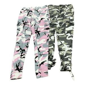 Almost Famous - EC - Camouflage Cargo Pants Set - Pink and Green